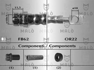 Фото Гальмівний шланг Malò 80948