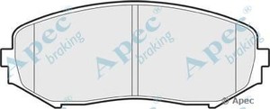 Фото Комлект гальмівних колодок, дисковий механізм APEC braking PAD1596