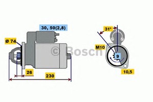 Фото Стартер Bosch 0 001 108 206