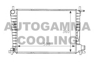Фото Радіатор, охолодження двигуна AUTOGAMMA 101198