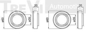 Фото Комплект подшипника ступицы колеса TREVI AUTOMOTIVE WB1303