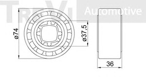 Фото Комплект подшипника ступицы колеса TREVI AUTOMOTIVE WB1504