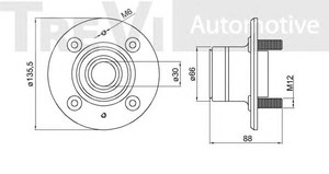 Фото Комплект подшипника ступицы колеса TREVI AUTOMOTIVE WB1562