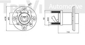 Фото Комплект подшипника ступицы колеса TREVI AUTOMOTIVE WB1716