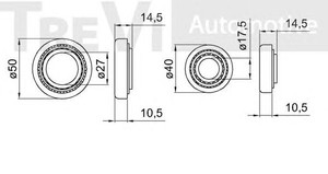 Фото Комплект подшипника ступицы колеса TREVI AUTOMOTIVE WB1930