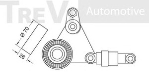 Фото Натяжитель ремня, клиновой зубча TREVI AUTOMOTIVE TA1585