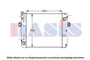 Фото Радіатор, охолодження двигуна AKS DASIS 450046N