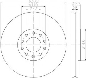 Фото Гальмівний диск Behr Hella Service 8DD 355 116-631