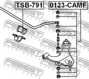 Фото Тяга стабілізатора передня Febest 0123CAMF