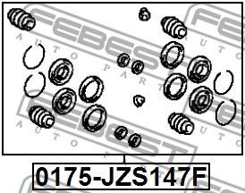 Фото Ремкомплект супорта гальмівного переднього Febest 0175JZS147F