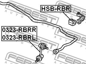 Фото Тяга стабілізатора задня ліва Febest 0323RBRL