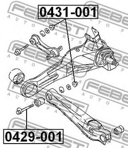 Фото Болт з ексцентриком Lancer 92- Febest 0429001