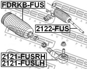 Фото Наконечник рульовий лівий Febest 2121FUSLH