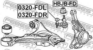 Фото Пильник шарової опори Civic/CR-V 06- Febest HBJBFD