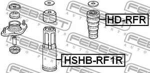 Фото Відбійник заднього амортизатора Febest HDRFR