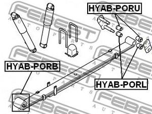 Фото Сайлентблок задньої ресори Febest HYABPORL