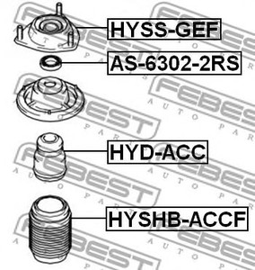 Фото Опора переднього амортизатора Febest HYSSGEF
