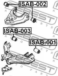 Фото Сайлентблок переднього верхнього важеля Febest ISAB002