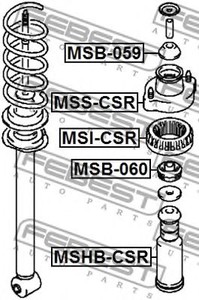 Фото Проставка задньої пружини верхня Febest MSICSR