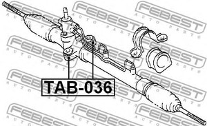 Фото Сайлентблок рульової рейки Febest TAB036