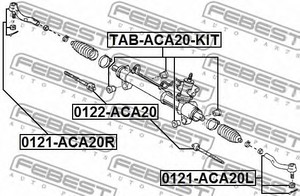 Фото Сайлентблок рульової рейки (комплект) Febest TABACA20KIT