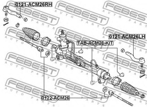 Фото Сайлентблок рульової рейки (комплект) Febest TABACM26KIT