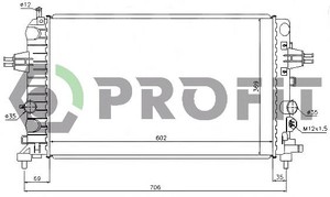 Фото Радіатор охолоджування Profit 5055A1