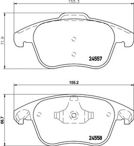 Фото Комлект гальмівних колодок, дисковий механізм MINTEX MDB2891