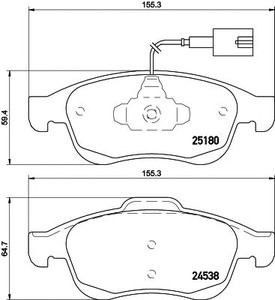 Фото Комплект гальмівних колодок, дискове гальмо MINTEX MDB3120