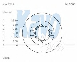 Фото Гальмівний диск KAVO PARTS BR6709