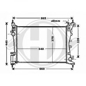 Фото Радіатор, охолодження двигуна DIEDERICHS 8345203