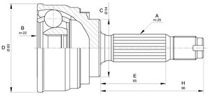 Фото Шарнірний комплект, привідний вал OPEN PARTS CVJ5608.10