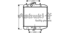 Фото Радіатор, охолодження двигуна ASHUKI D550-01