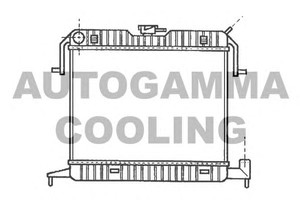 Фото Радіатор, охолодження двигуна AUTOGAMMA 102233