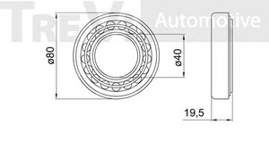 Фото Комплект подшипника ступицы колеса TREVI AUTOMOTIVE WB2045