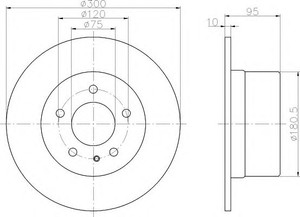 Фото Гальмівний диск Behr Hella Service 8DD 355 103-791