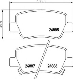 Фото Комплект гальмівних колодок, дискове гальмо Pagid 8DB 355 014-641