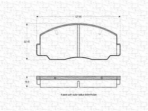 Фото Комплект гальмівних колодок, дискове гальмо Magneti Marelli 363702160559