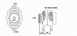 Фото Генератор Magneti Marelli 943 35 505 001 0