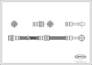 Фото Гальмівний шланг Corteco 19032752