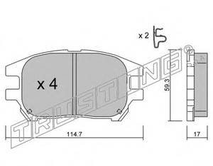 Фото Гальмівні колодки TRUSTING 633.0