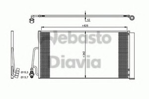 Фото Конденсатор, кондиціонер WEBASTO 82D0225612A