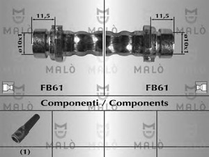 Фото Гальмівний шланг Malò 80001