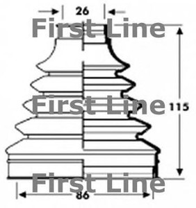 Фото Пильовик, приводний вал FIRST LINE FCB2799