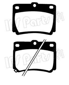 Фото Комплект гальмівних колодок, дискове гальмо IPS Parts IBR1592