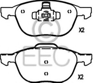 Фото Комплект гальмівних колодок, дискове гальмо EEC BRP1415