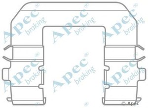 Фото Комплектующие, колодки дискового тормоза APEC braking KIT1038