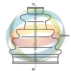 Фото Комплект пильовика, привідний вал ODM-MULTIPARTS 21-990003