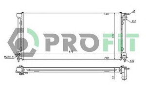 Фото Радіатор охолоджування Profit 9521A1