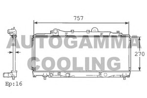 Фото Радіатор, охолодження двигуна AUTOGAMMA 101426